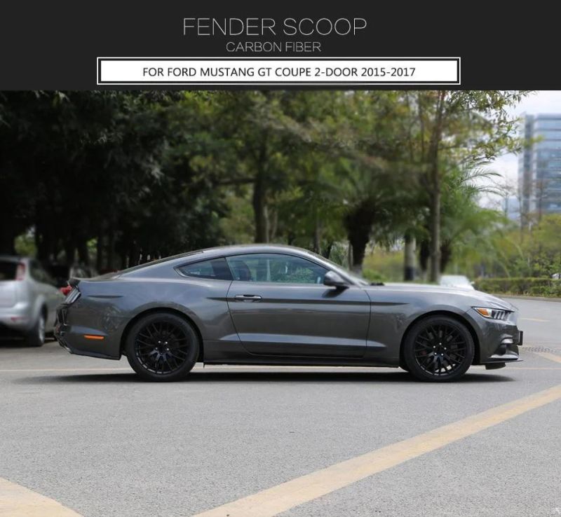 Carbon Fiber Rear Quarter Panel Fender Scoop for Ford Mustang Gt Coupe 2-Door 2015-2017