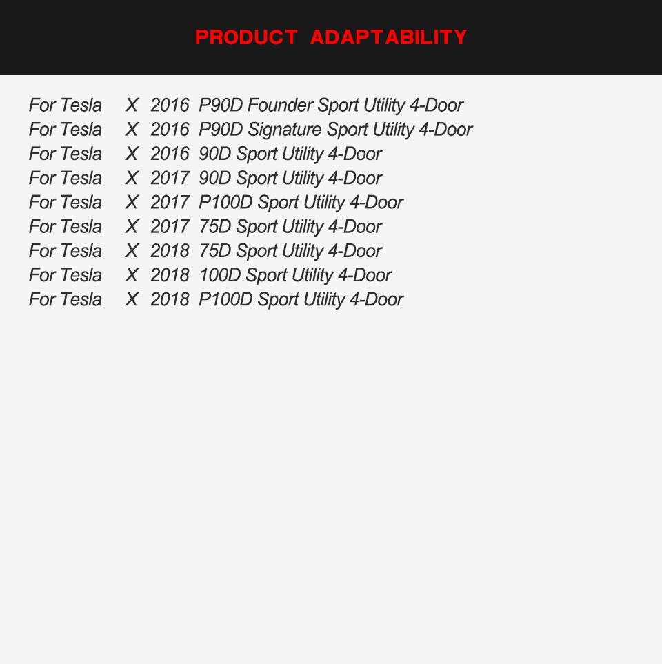 Carbon Fiber Car Side Skirts for Tesla Model X P90 75D P100 2016-2018
