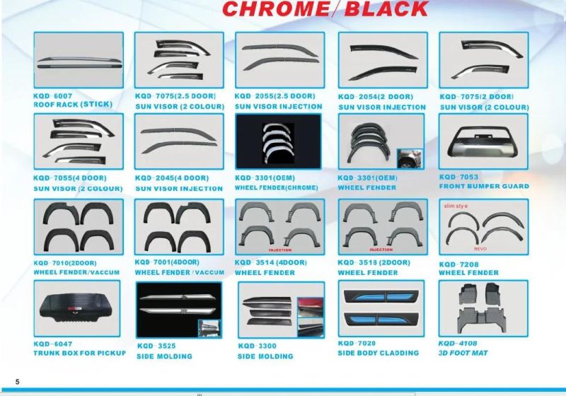 ABS Chrome Side Molding/Body Trims for Toyota Revo
