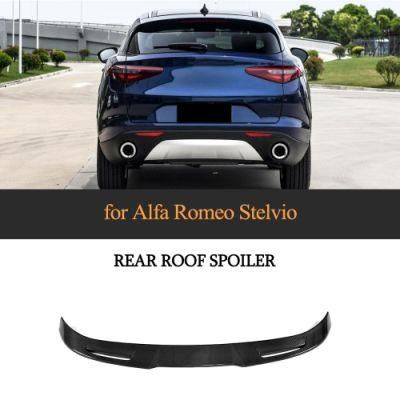 Carbon Fiber Auto Rear Roof Spoiler for Alfa Romeo Stelvio 2017-2018