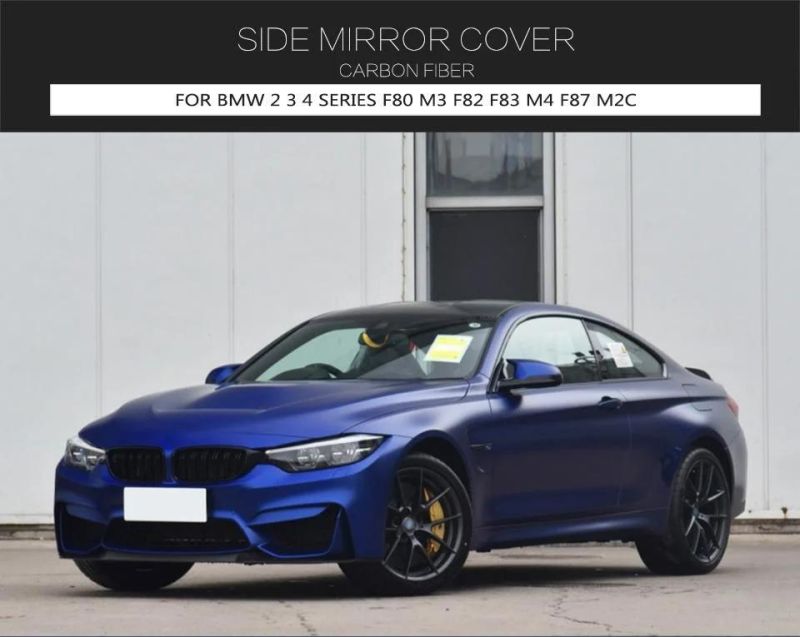 Carbon Fiber Side Mirror Cover Caps for BMW 2 3 4 Series F80 M3 F82 F83 M4 F87 M2c 2018-2020
