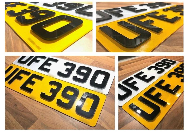 Custom Decorative Car Accessories 3D 4D Acrylic Car Number License Plate