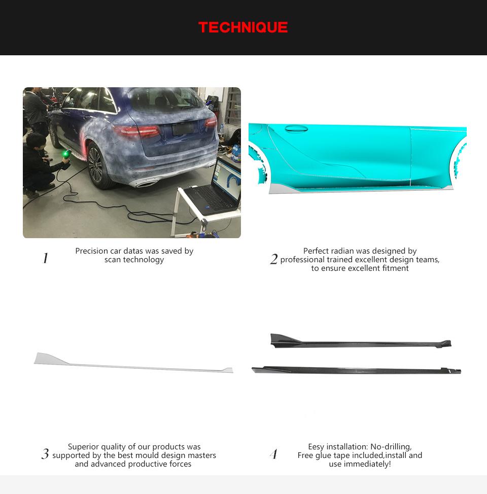 Carbon Fiber Side Skirts Extension for Toyota Supra 2019-2020