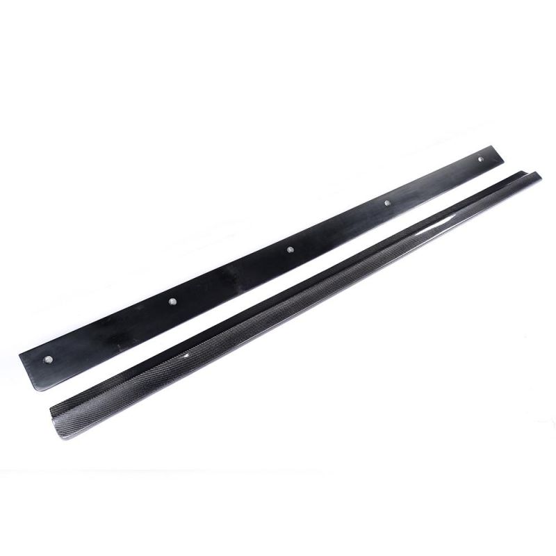Carbon Fiber Side Skirts Extension Lips for Mercedes Benz W204 C63 Amg 12-15