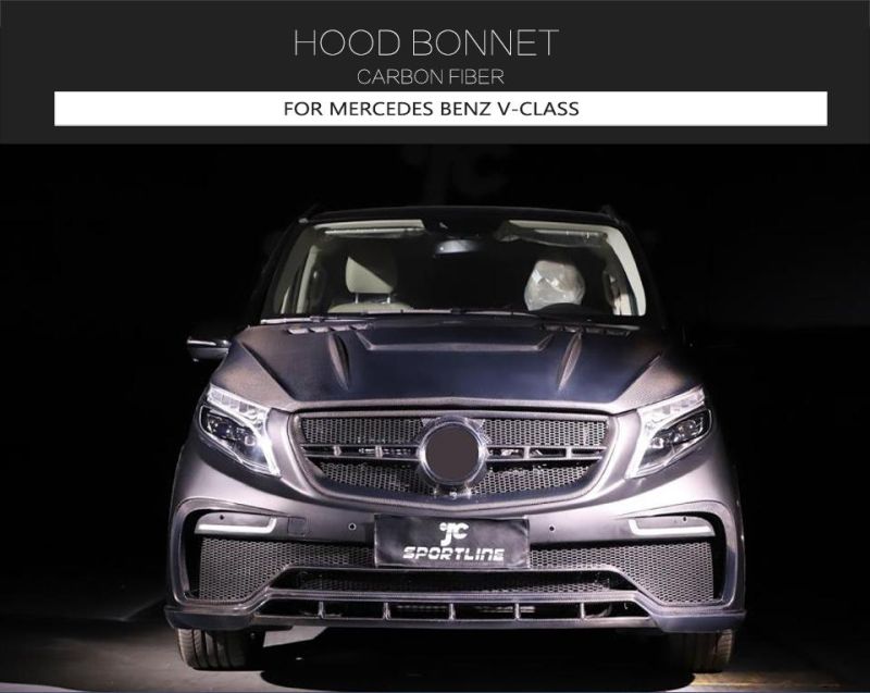 Jcsportline Carbon Fiber W447 Enging Hoods for Mercedes V-Class W447 15-19