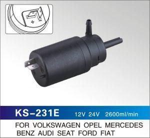 12V 24V 2600ml/Min Washer Pump for Volkswagen Opel Mercedes Benz Audi Seat Ford Flat