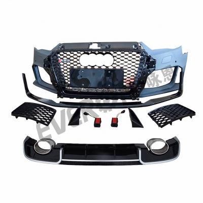 RS3 Look Front Bumper with Grille Body Kit for Audi A3 2013-2016