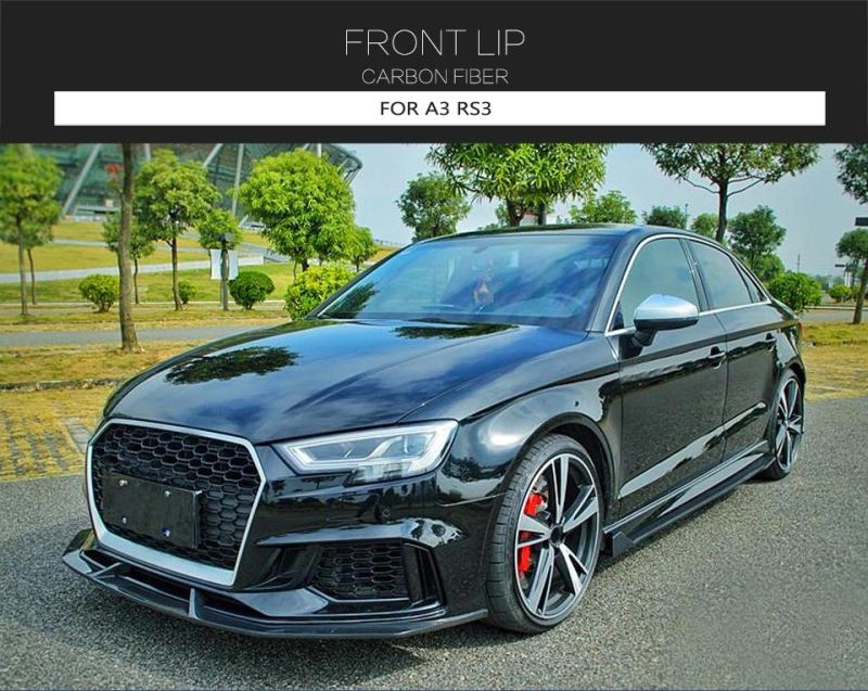 Carbon Fiber Front Lip for Audi A3 RS3 2017-2018 Base Sedan 4 Door
