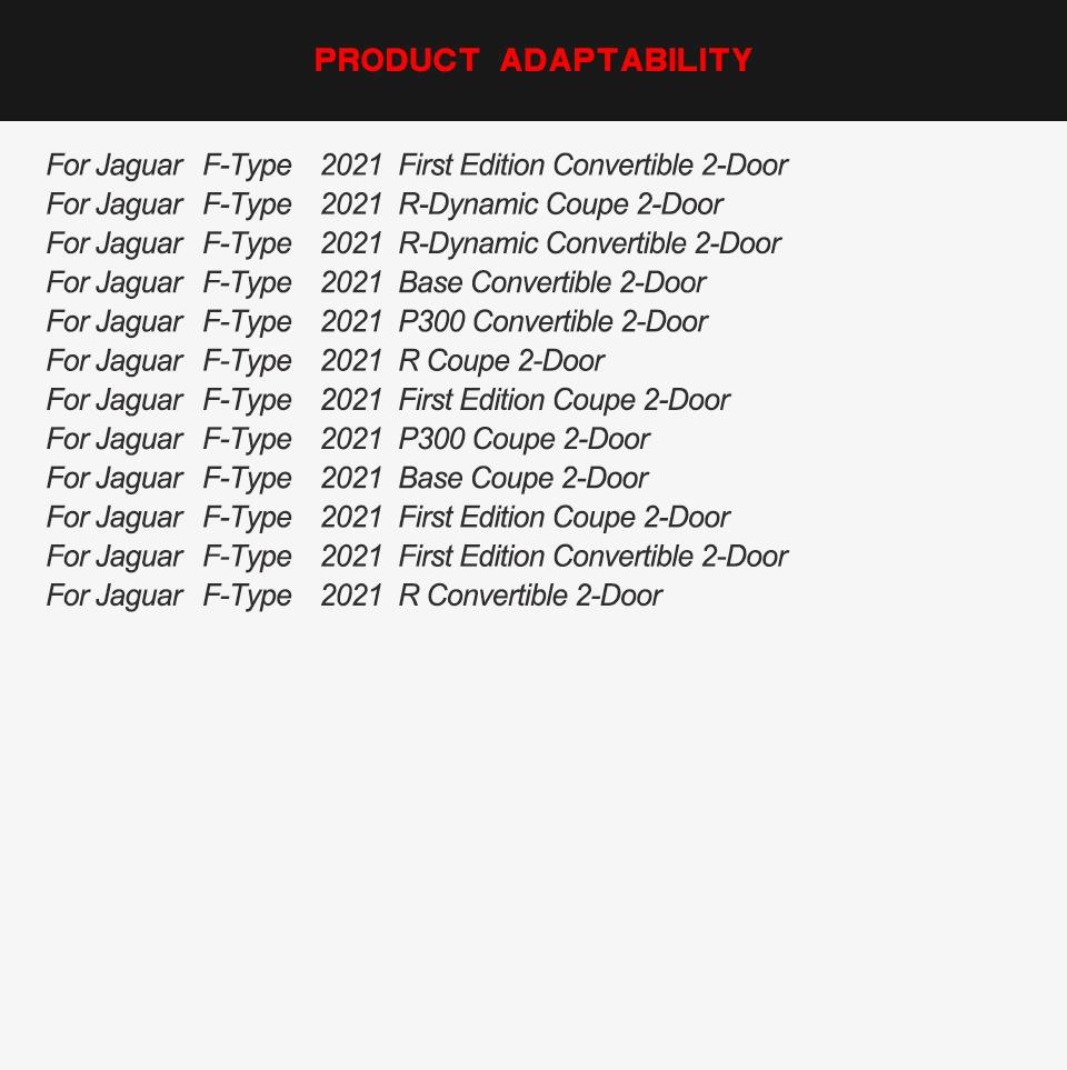 Dry Carbon Fiber Hood Fender Vents for Jaguar F-Type 2-Door 2021-2022