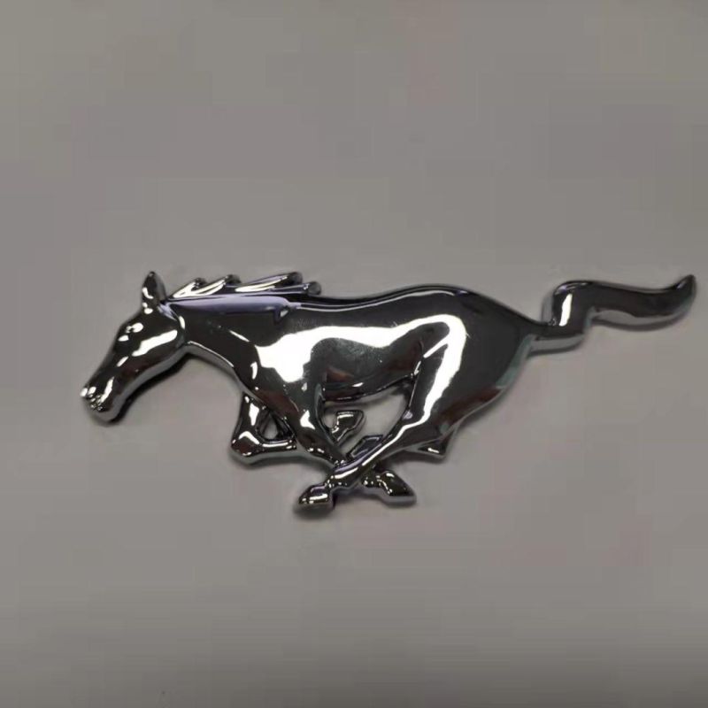 ABS Mustang Grill Front Emblem with Pins and Adhesive Tape