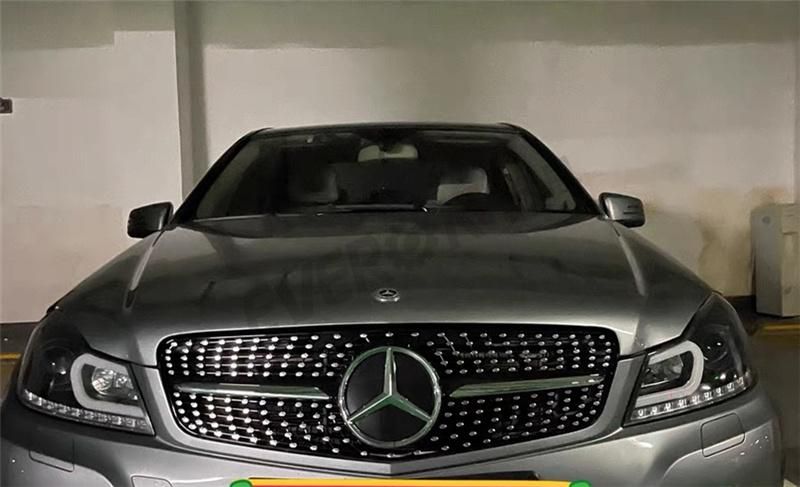 W204 Diamond Style Bumper Grille for Mercedes Benz C Class 2007-2013