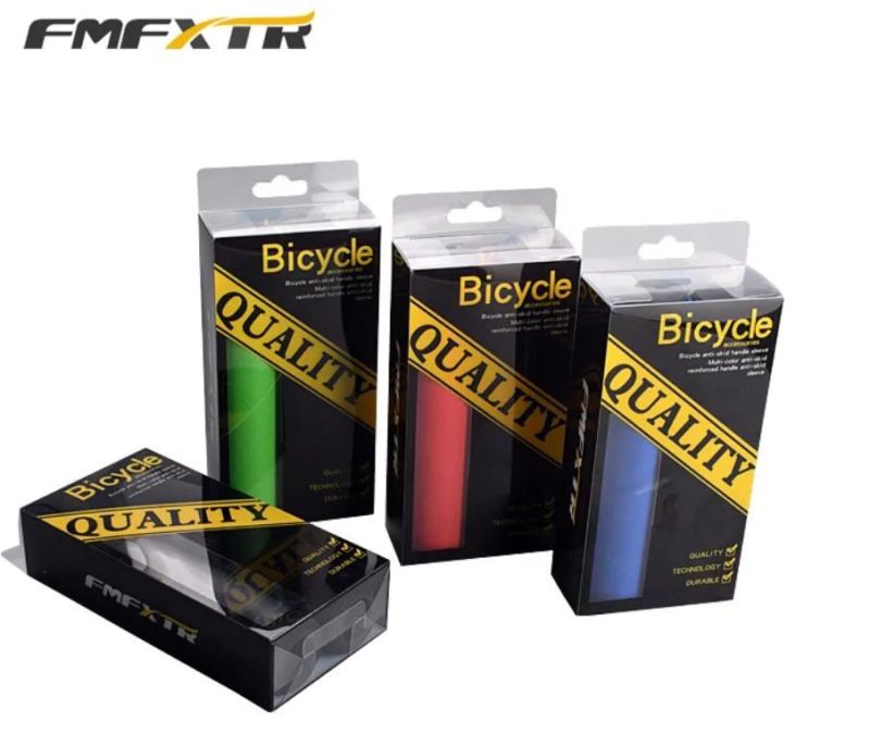 Fmfxtr Bicycle Bar Grips Outdoor Mountain Cycling Bike Bicycle Silicone Anti-Slip Handle Grip Mountain Bike Accessories