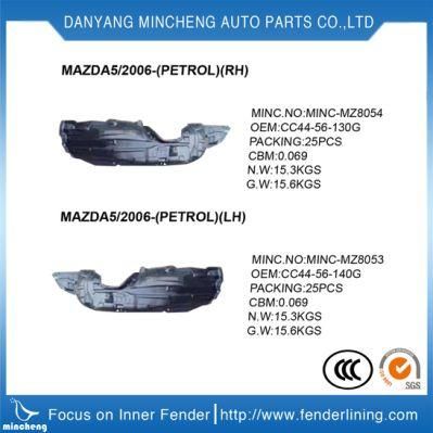 Car Body Parts Auto Accessory Car Spare Part Front Fender Inner Liner Fender for Mazda 6