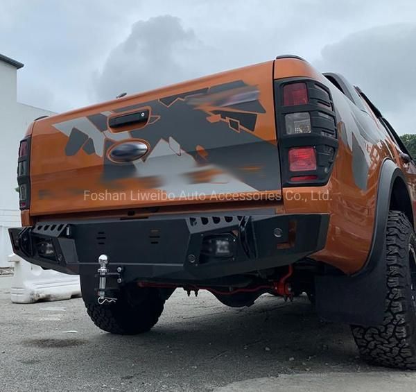 Black Steel Sheet Rear Bumper Strong Bullbar for Mitsubishi Triton