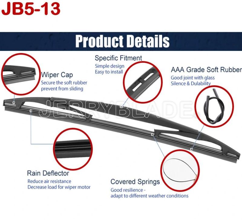 Rear Windshield Wiper Blade Arm Set for Nissan Micra, Nissan March 2010-2017 - 305mm 12inch 2010 2011 2012 2013 2014 2015 2016 2017 OE Replacement