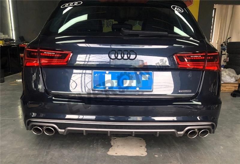 Rear Lip with Exhaust Tips for 2016 Audi A6 Change to S6 Looking