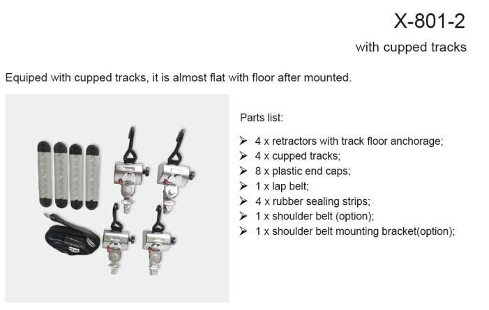 Wheelchair Tie Down System, Wheelchair Accessiblity (X-801-2)