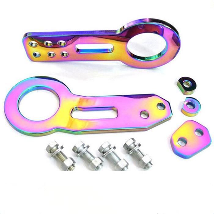 Racing Anodized Black Billet CNC Aluminum Towing Kit Tow Hook