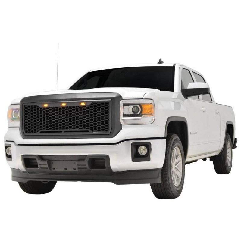 Car Front Grille with LED Light Fits for Gmc Silverado 1500