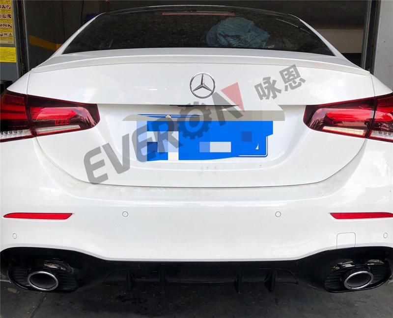 A35 Amg Style Rear Diffuser with Tail Pipe for Benz a Class W177 2019+