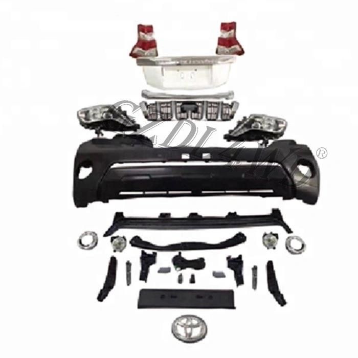 Front and Rear Body Kit for Toyota Land Cruiser Prado 2008-2013 Upgrade to 2014-2017