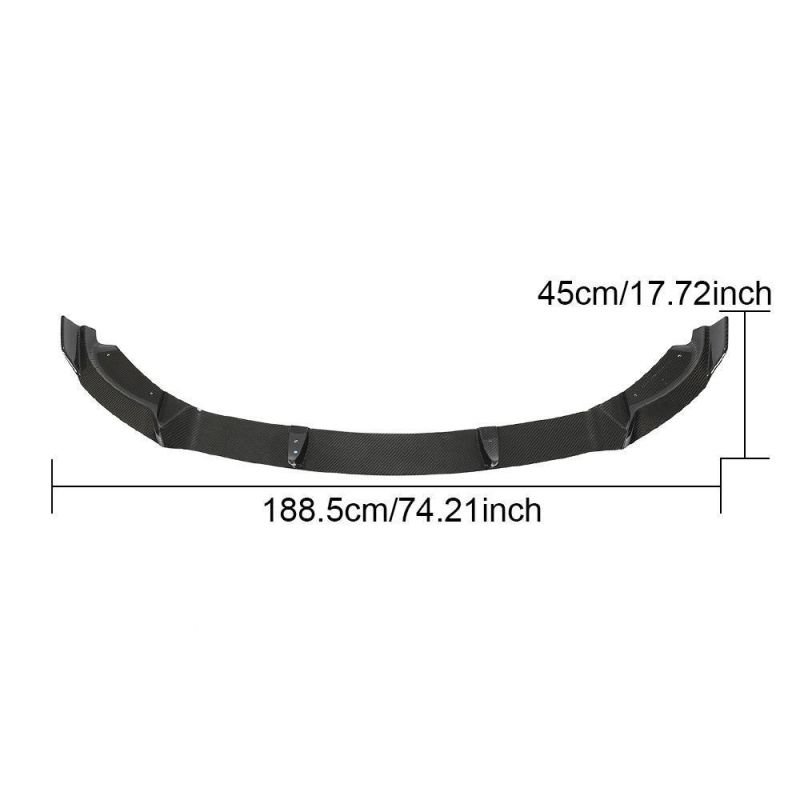 Dry Carbon Fiber Front Bumper Lip for Tesla Model Y Sport Utility 4-Door 2019-2021