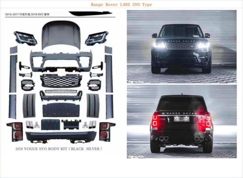 Front and Rear Bumper Body Kits for Range Rover Vogue 2018