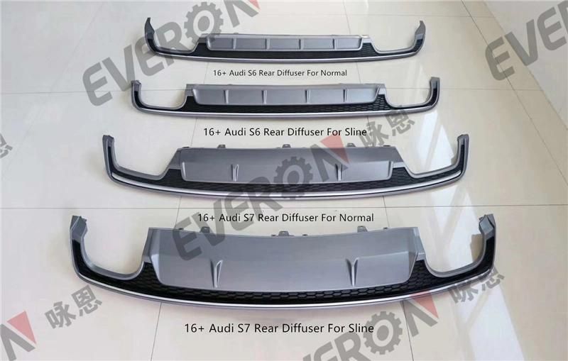 Rear Lip with Exhaust Tips for 2016 Audi A7 Change to S7 Looking
