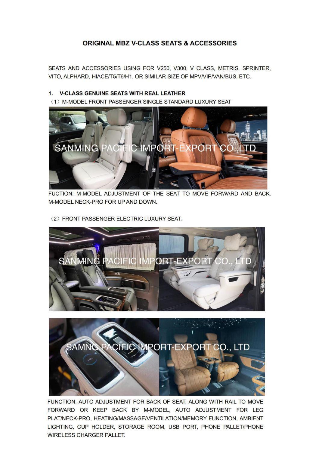 Vito/V-Class/Metris/Sprinter/Viano Inner Parts & Spares VIP/Auto/Electric Luxury Seat for Modification/Conversion