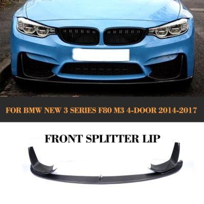 P Style Carbon Fiber Front Splitter Lip Fit for BMW F82 M4 F80 M3 14-17 4 Door 2 Door