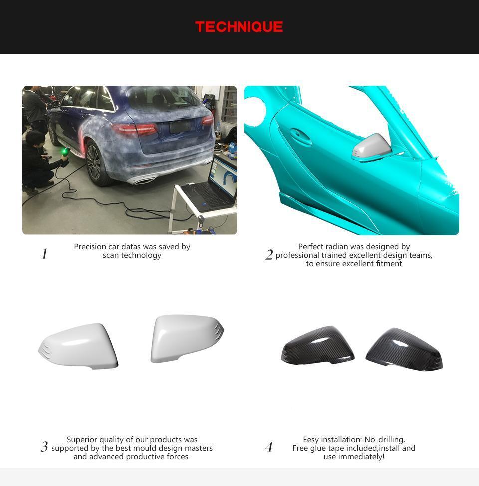 Carbon Fiber Side Mirror Cover Caps for Toyota Supra A90 Bwm Z4 G29 2019-2020