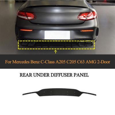Carbon Fiber Rear Under Diffuser Panel for Mercedes Benz C-Class A205 C205 C63 Amg 2-Door 2019-2021