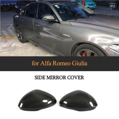 Carbon Fiber Rear Back Mirror Cover for Alfa Romeo Giulia Sedan 4-Door 2015-2018