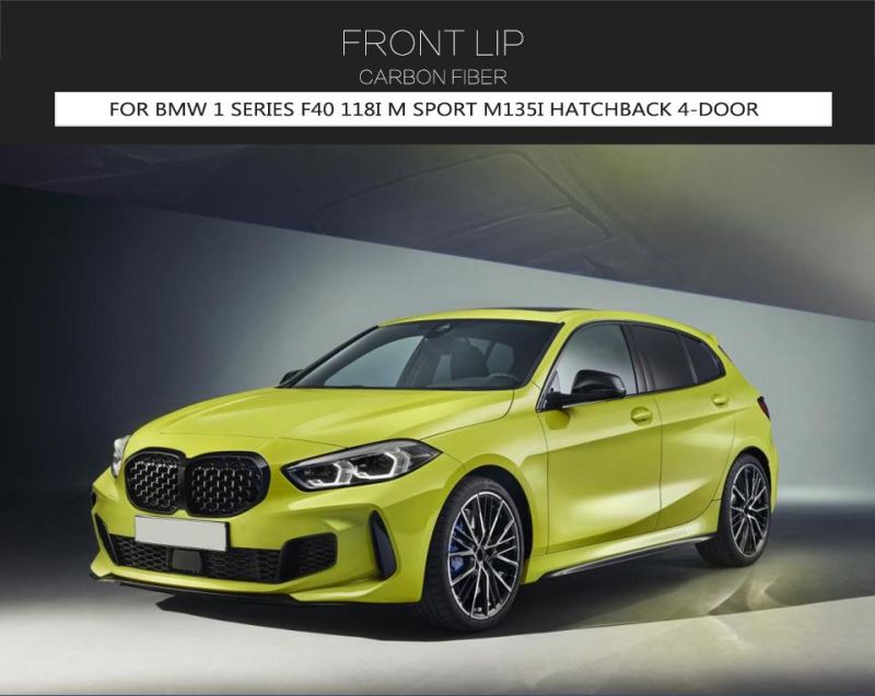 F40 Carbon Fiber Front Splitter for BMW 1series 118I M Sport Hatchback 4-Door 2020-2022
