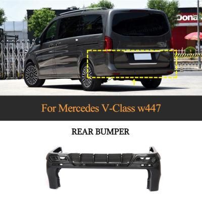 Dry Carbon Fiber Car Rear Bumper Diffuser for Mercedes-Benz V Class W447 V250 V220d 2015 - 2019 Rear Diffuser Bumper Body Kits