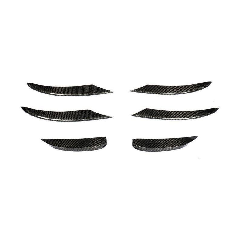 Carbon Fiber Front Bumper Fins Trims Canards for Benz W206 C300 Sport 2019