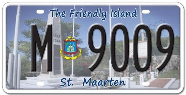 St. Maarten License Plate, Motorcycle Plate, Car Plate, Number Plate