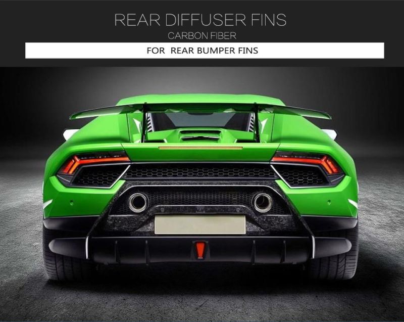 Carbon Fiber Rear Diffuser Fins for Lamborghini Huracan Performante Coupe 2-Door 2017-2019
