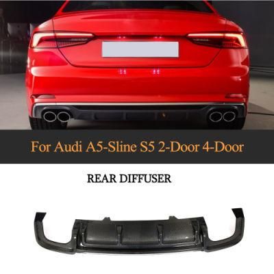 a Style Carbon Fiber Rear Diffuser Fit for Audi A5-Sline S5 2-Door 4-Door 2017-2018