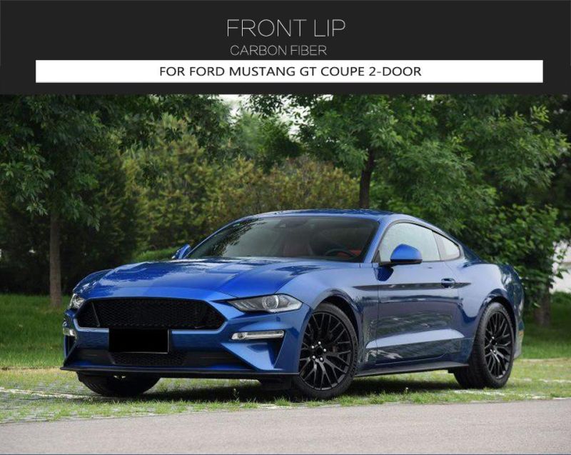 Carbon Fiber Front Bumper Lip for Ford Mustang Gt Coupe 2-Door 2018-2019